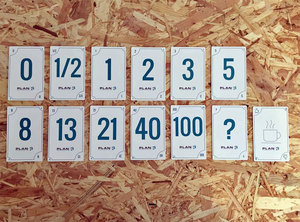 Planning poker kort Plan A Projects